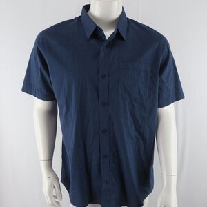 Travis Mathew Short Sleeve Button‎ Up Shirt Mens Large Blue